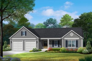 Ranch Exterior - Front Elevation Plan #22-626