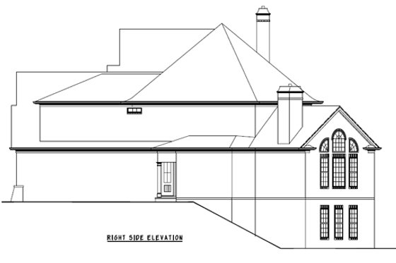 Exterior - Other Elevation 1 for European House Plan #54-163 - 5 bed, 4.5 bath