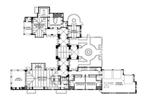 Floor Plan - Main Floor for Mediterranean House Plan #426-19 - 4 bed, 5 bath