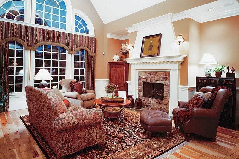House Blueprint - Interior - Family Room for Traditional House Plan #54-526 - 4 bed, 3.5 bath