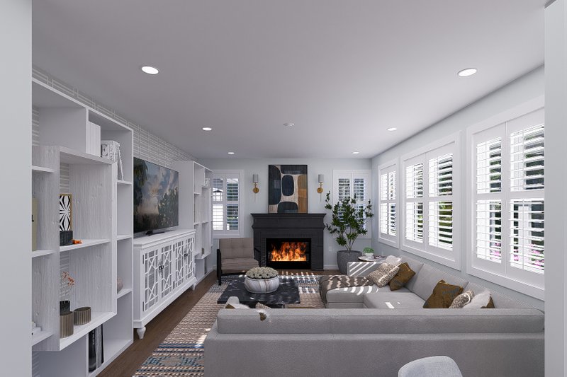 House Design - Interior - Family Room 1 for Farmhouse House Plan #1060-262 - 4 bed, 2.5 bath