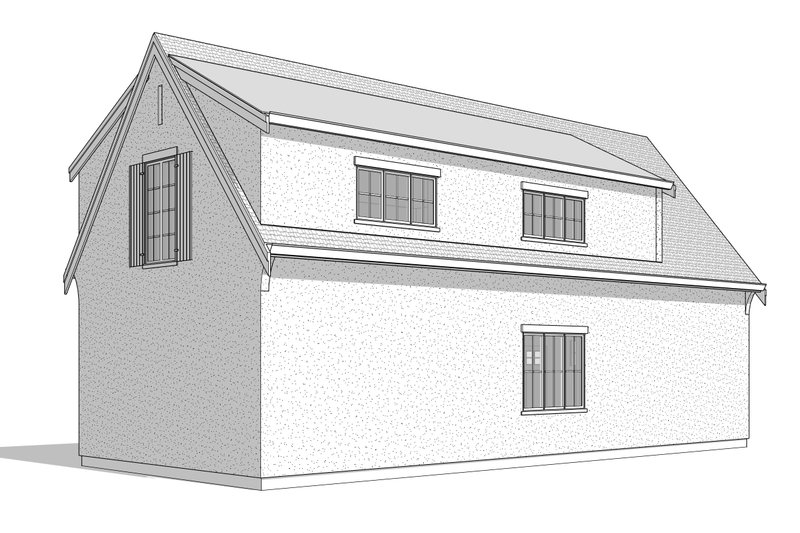 Home Plan - Exterior - Rear Elevation 6 for Farmhouse House Plan #1114-55 - 1 bed, 1 bath
