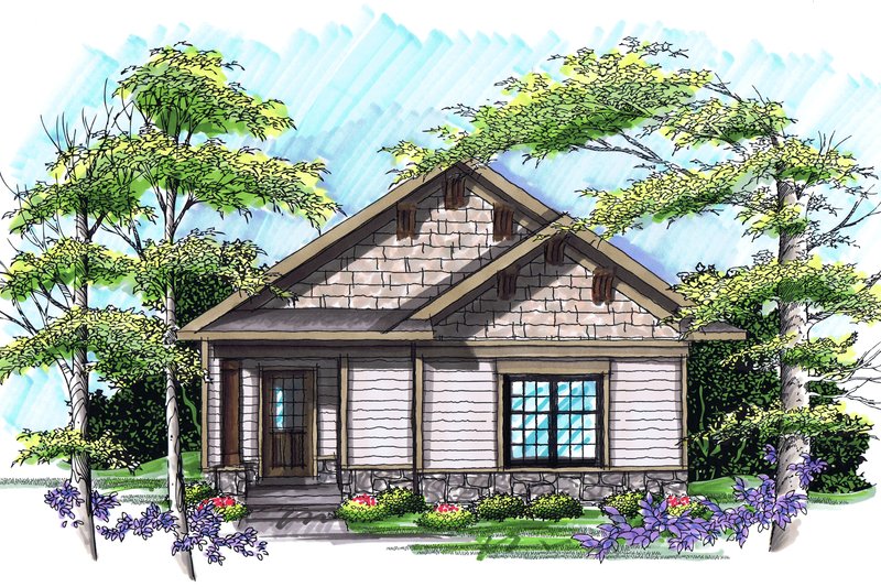 Dream House Plan - Ranch Exterior - Front Elevation Plan #70-1022