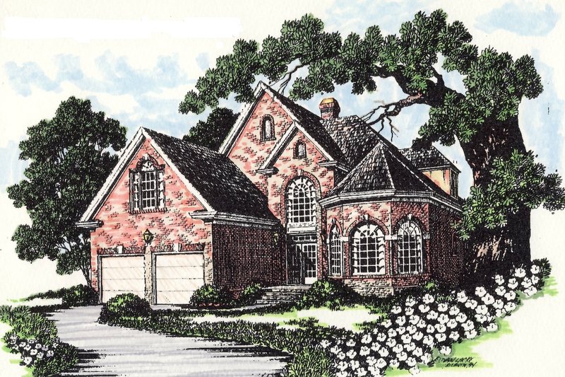 Architectural House Design - Traditional Exterior - Front Elevation Plan #30-365