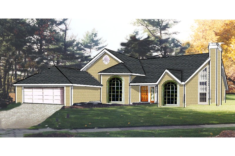 House Plan Design - Traditional Exterior - Front Elevation Plan #3-342