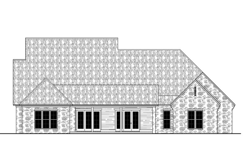 Architectural House Design - Exterior - Rear Elevation for Traditional House Plan #1081-25 - 5 bed, 5.5 bath