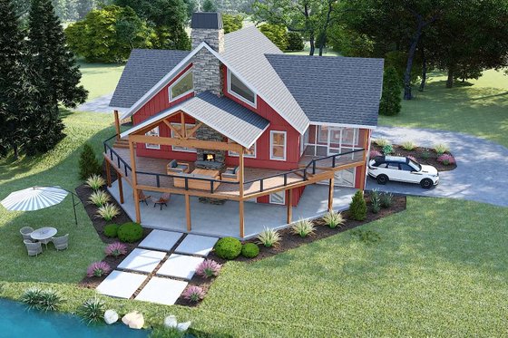 Exterior - Other Elevation 4 for Farmhouse House Plan #932-1137 - 3 bed, 2.5 bath