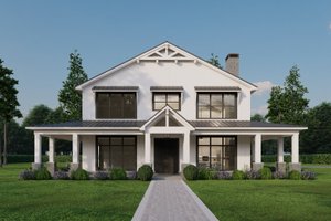 Exterior - Front Elevation 3 for Barndominium House Plan #923-355 - 5 bed, 5.5 bath