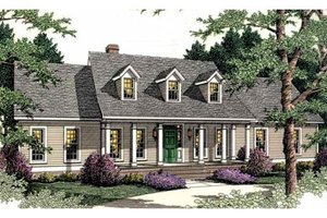 Home Plan - Southern Exterior - Front Elevation Plan #406-274