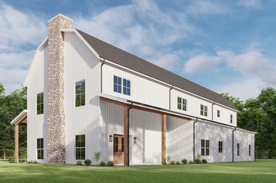 Exterior - Other Elevation 3 for Barndominium House Plan #1092-50 - 6 bed, 4 bath