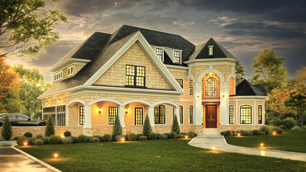 Exterior - Front Elevation 5 for European House Plan #119-152 - 4 bed, 2.5 bath