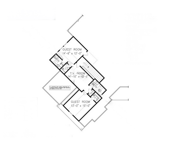 Craftsman Floor Plan - Upper Floor Plan #54-473