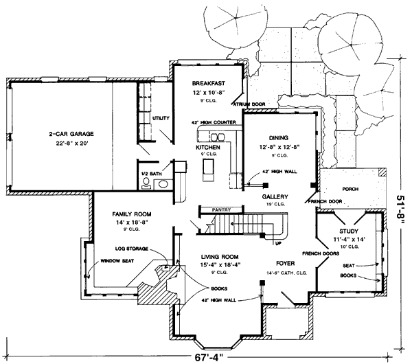 Architectural House Design - European Floor Plan - Main Floor Plan #410-202