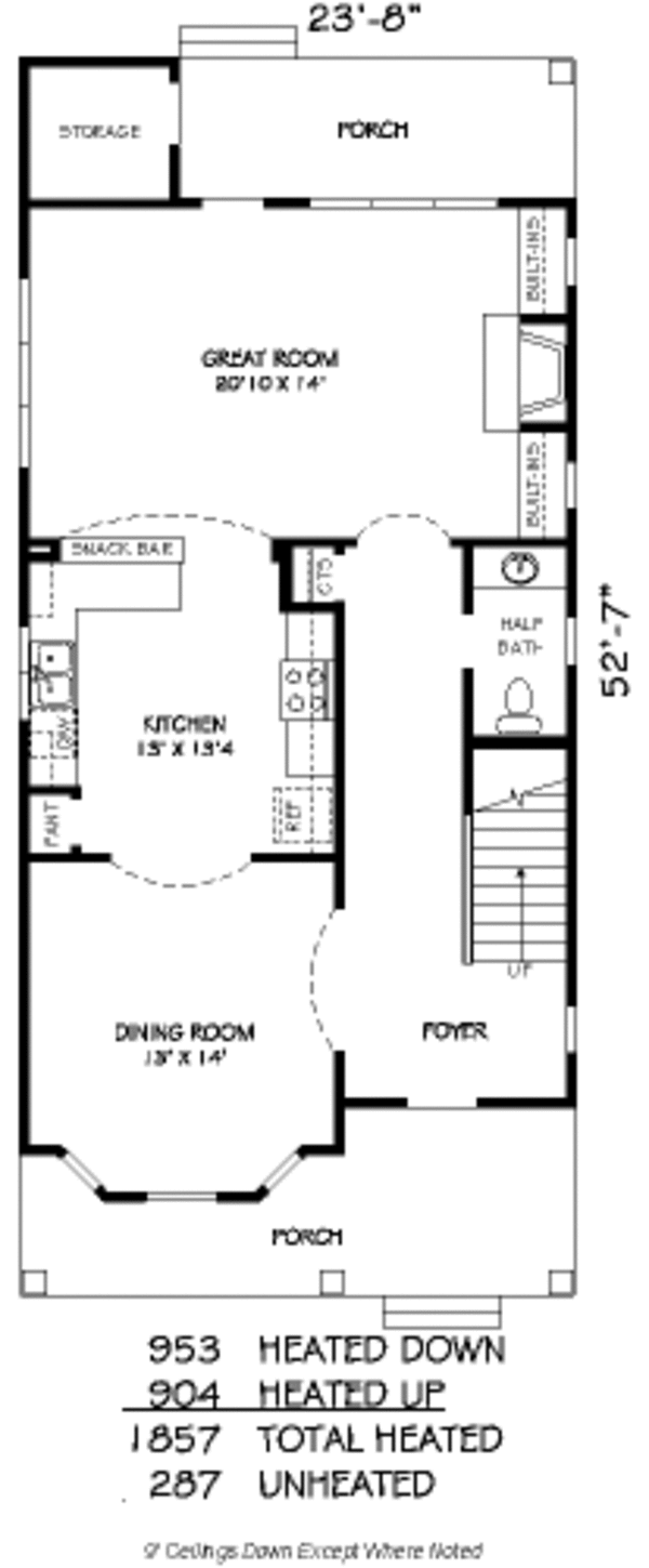 Traditional Floor Plan - Main Floor Plan #424-207