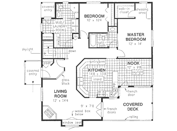 Dream House Plan - Ranch Floor Plan - Main Floor Plan #18-9221