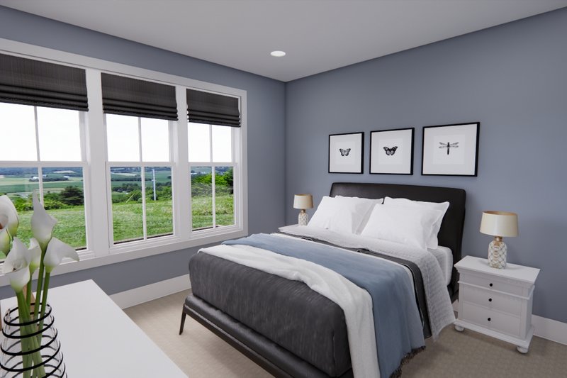 House Blueprint - Interior - Bedroom for Farmhouse House Plan #51-1227 - 4 bed, 2 bath