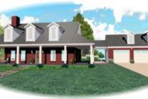 Southern Exterior - Front Elevation Plan #81-772