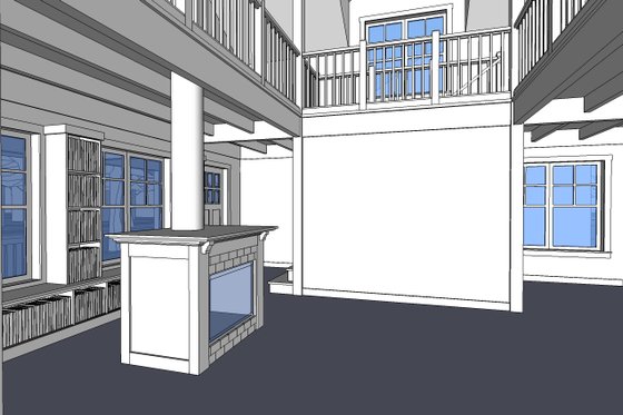 Exterior - Other Elevation 6 for Bungalow House Plan #528-2 - 3 bed, 2.5 bath