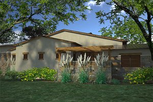 Exterior - Other Elevation 1 for Contemporary House Plan #120-188 - 3 bed, 3.5 bath
