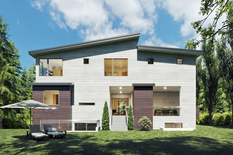 Dream House Plan - Exterior - Rear Elevation for Contemporary House Plan #1066-200 - 5 bed, 5 bath