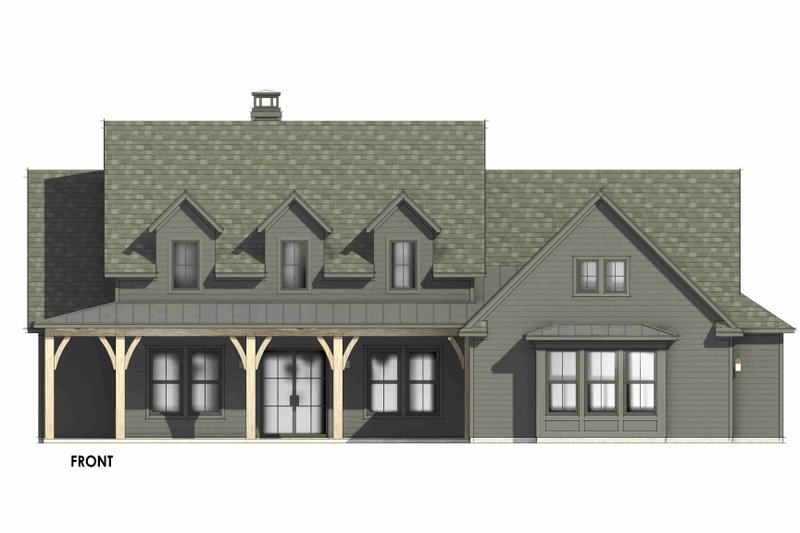 Dream House Plan - Exterior - Front Elevation 7 for Farmhouse House Plan #1096-66 - 4 bed, 3 bath