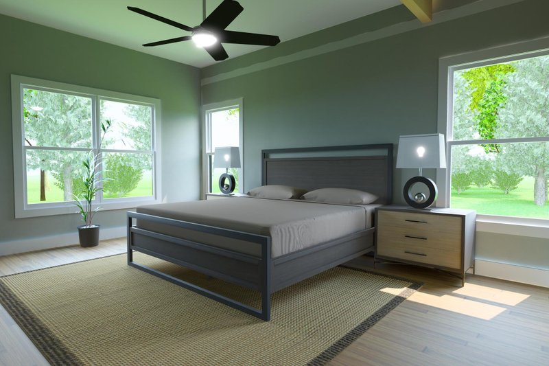 Architectural House Design - Interior - Master Bedroom for Craftsman House Plan #1116-19 - 4 bed, 3.5 bath
