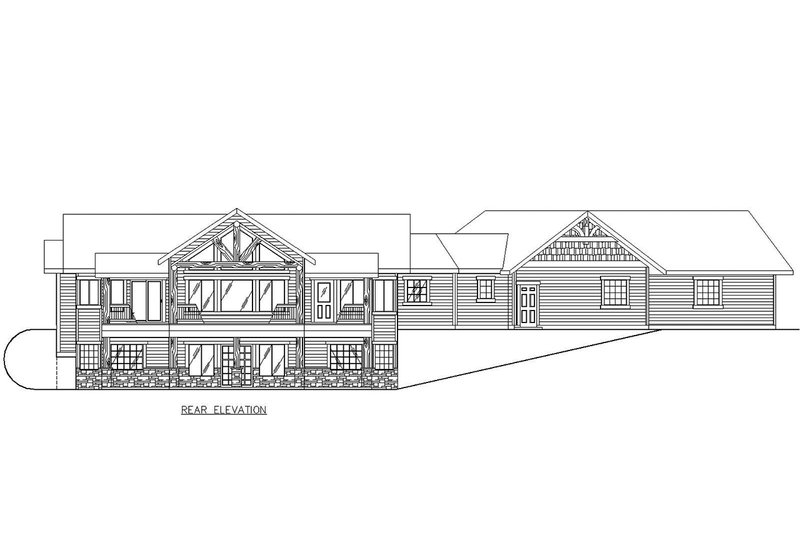 Dream House Plan - Exterior - Rear Elevation for Ranch House Plan #117-875 - 3 bed, 2.5 bath