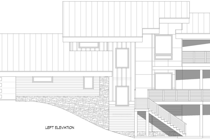 Architectural House Design - Exterior - Other Elevation 1 for Modern House Plan #932-1121 - 3 bed, 2 bath