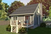 Cottage Style House Plan - 3 Beds 2 Baths 1147 Sq/Ft Plan #79-140 Exterior 