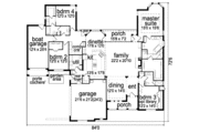 European Style House Plan - 4 Beds 3 Baths 3071 Sq/Ft Plan #84-278 