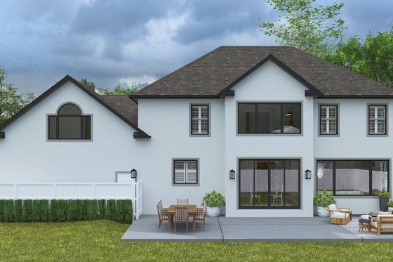Exterior - Rear Elevation for Traditional House Plan #1060-268 - 3 bed, 2.5 bath