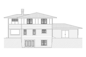 Exterior - Rear Elevation for Prairie House Plan #901-97 - 3 bed, 3.5 bath