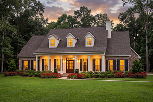 Architectural House Design - Exterior - Front Elevation for Southern House Plan #406-103 - 3 bed, 2.5 bath