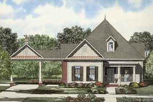Southern Exterior - Front Elevation Plan #17-2106