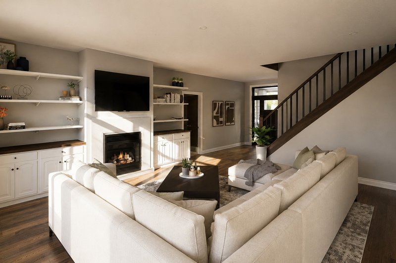 House Design - Interior - Family Room for Craftsman House Plan #1064-479 - 3 bed, 2 bath