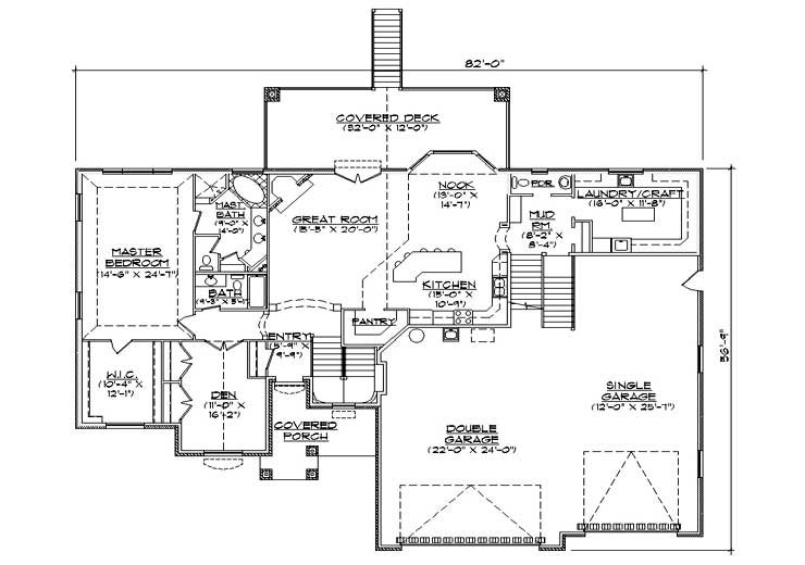 Dream House Plan - Floor Plan - Main Floor for European House Plan #5-456 - 3 bed, 3.5 bath