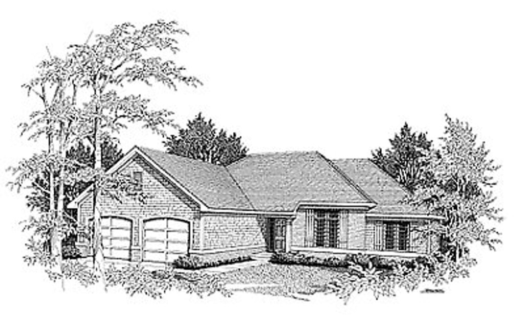 Traditional Style House Plan - 3 Beds 2 Baths 1760 Sq/Ft Plan #70-193
