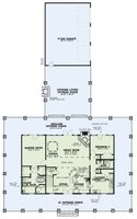 Floor Plan - Main Floor for Country House Plan #17-3431 - 4 bed, 3 bath