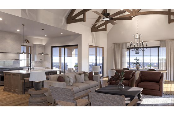 Interior - Family Room for European House Plan #455-361 - 1 bed, 1.5 bath