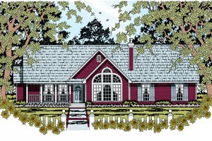 Country Exterior - Front Elevation Plan #42-358