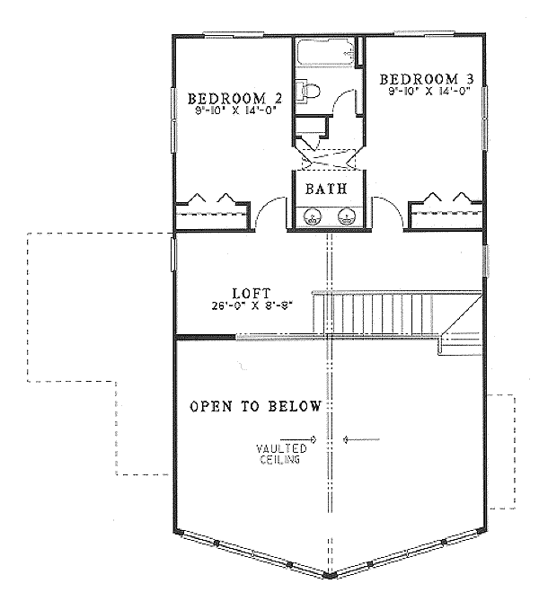 Architectural House Design - Floor Plan - Upper Floor Plan #17-248