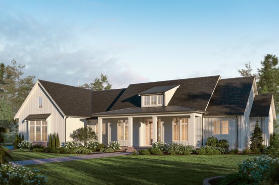 Exterior - Front Elevation 3 for Farmhouse House Plan #1114-118 - 3 bed, 2.5 bath