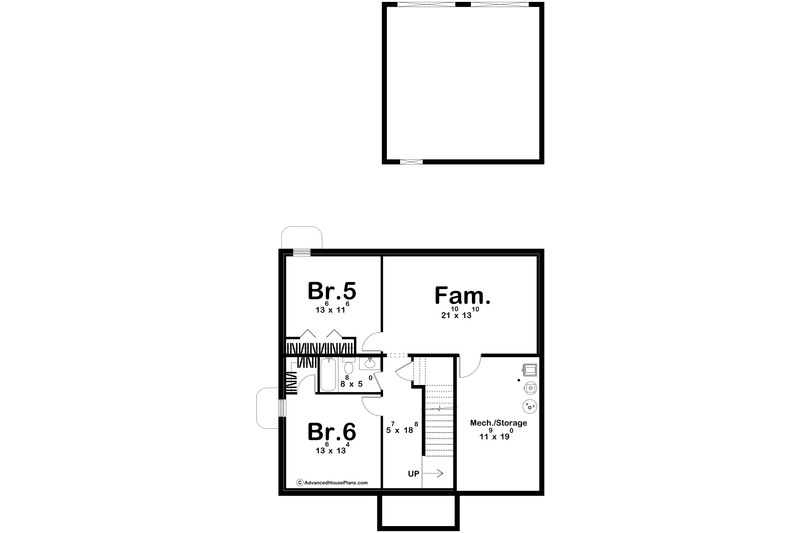 Dream House Plan - Floor Plan - Lower Floor for Victorian House Plan #455-776 - 4 bed, 2.5 bath