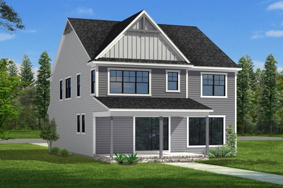 Exterior - Rear Elevation for Farmhouse House Plan #1057-33 - 4 bed, 3.5 bath