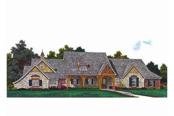 Exterior - Front Elevation for Traditional House Plan #310-990 - 3 bed, 2.5 bath