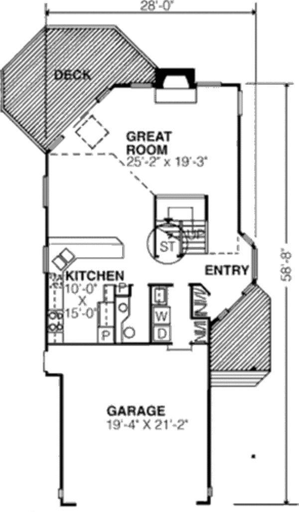Bungalow Floor Plan - Main Floor Plan #320-153