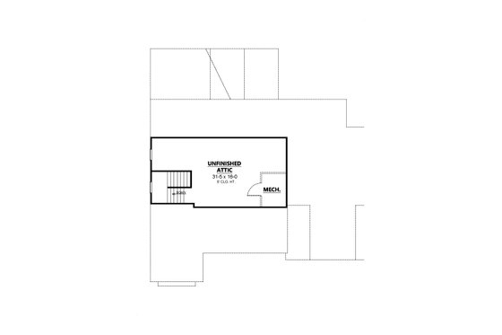 Floor Plan - Upper Floor 1 for Country House Plan #1080-7 - 5 bed, 4.5 bath