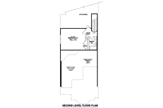 Floor Plan - Other Floor for European House Plan #81-13659 - 2 bed, 2 bath