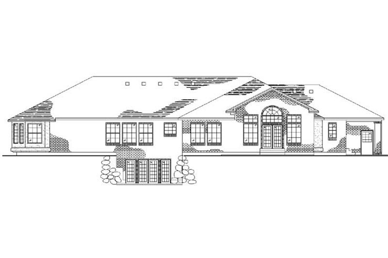 Dream House Plan - Exterior - Rear Elevation for European House Plan #5-325 - 6 bed, 4.5 bath