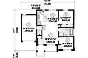 Contemporary Style House Plan - 2 Beds 1 Baths 927 Sq/Ft Plan #25-4590 